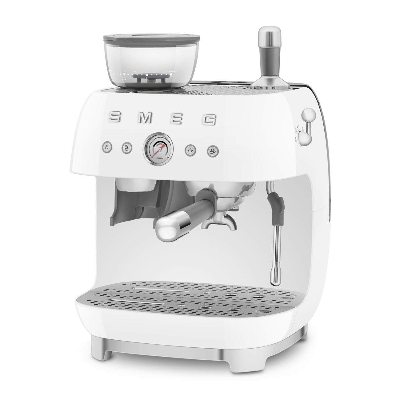 SMEG EGF03WHEU espressomachine met bonenmaler wit