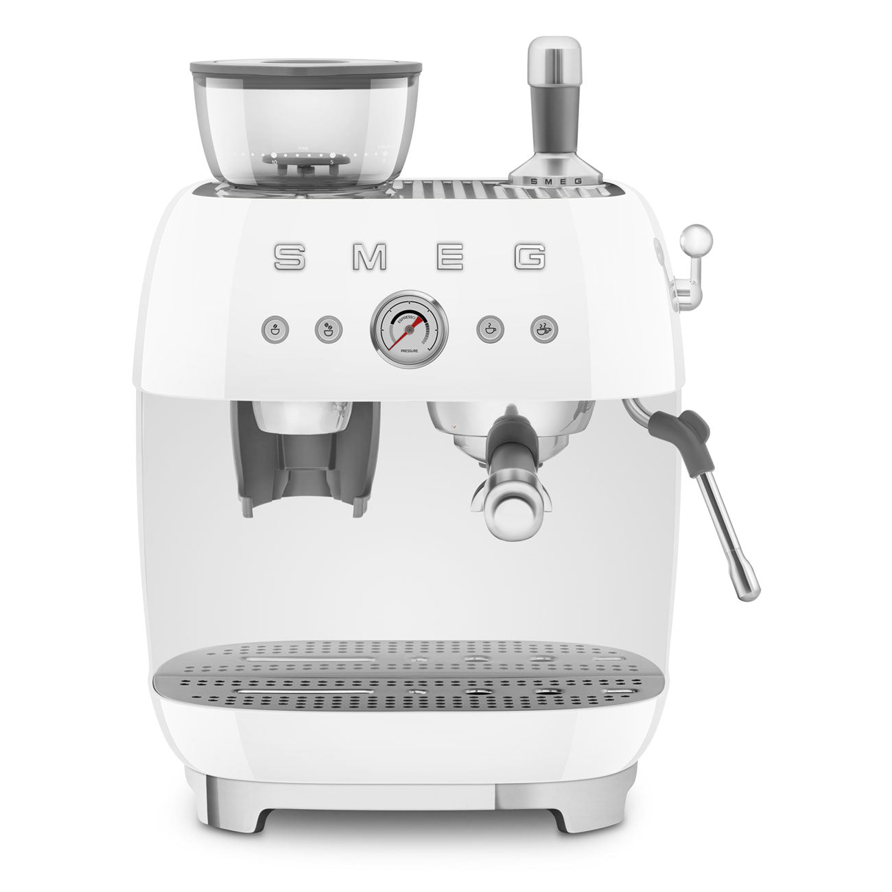 SMEG EGF03WHEU espressomachine met bonenmaler wit