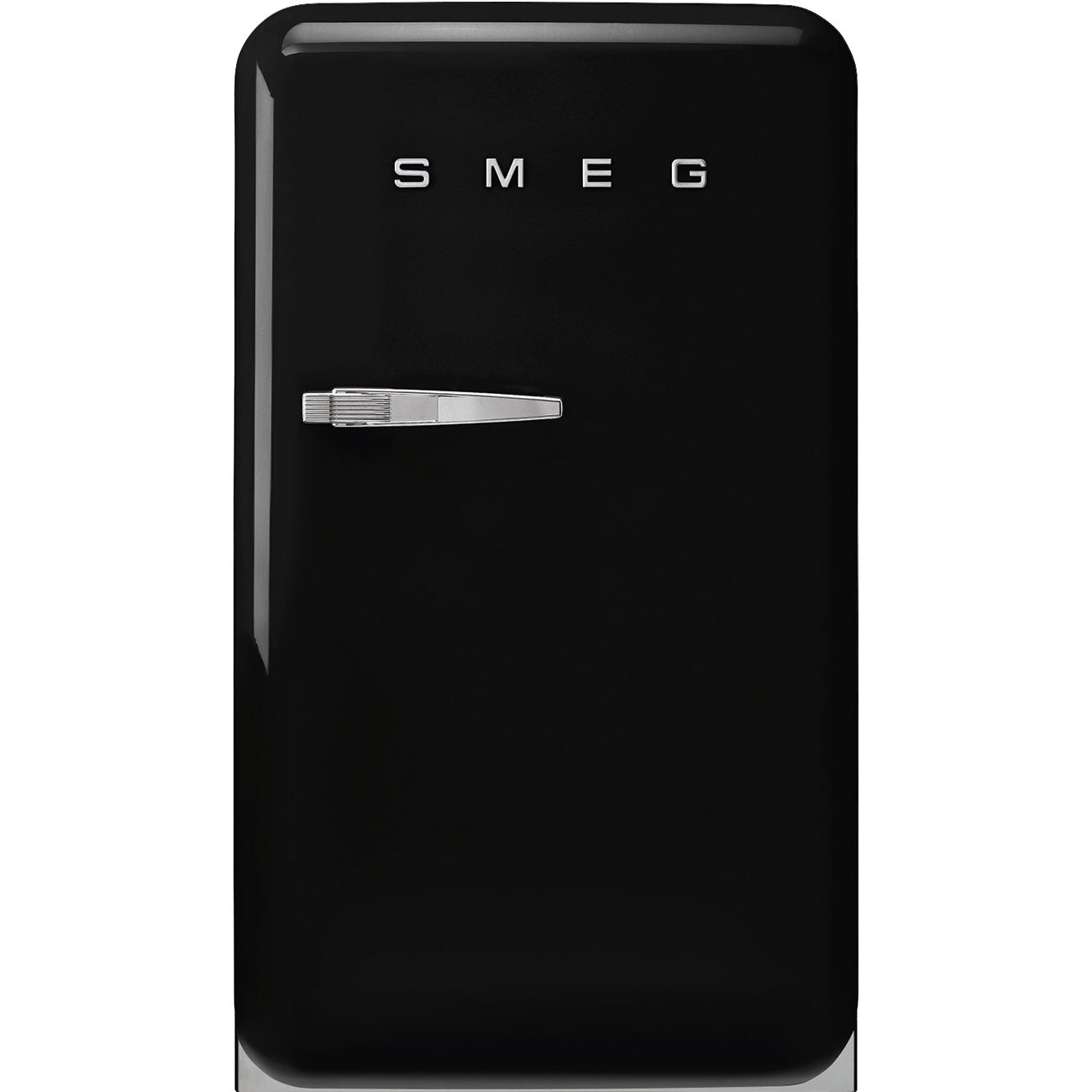 SMEG FAB10HRBL6 zwarte retrokoelkast vooraanzicht