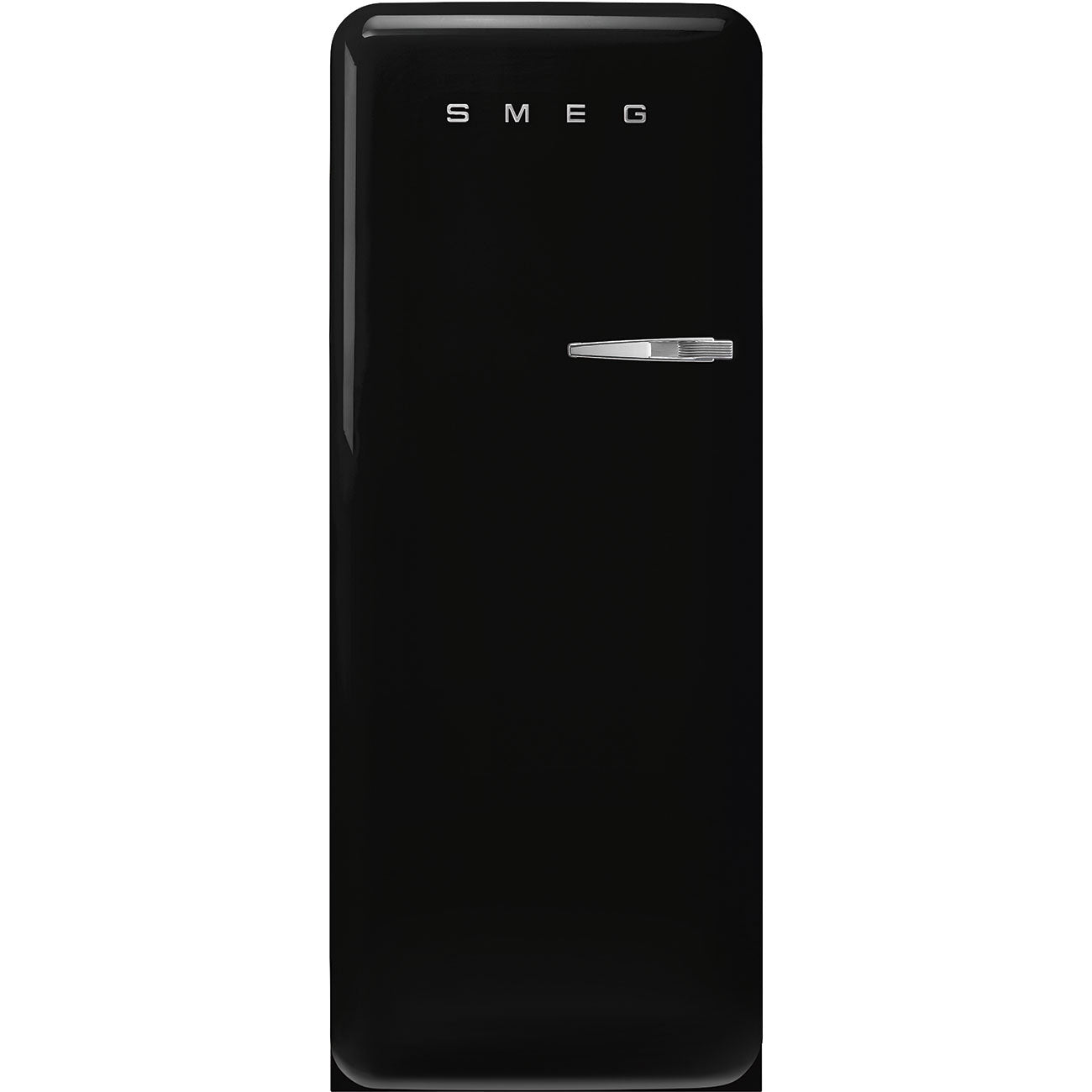 SMEG FAB28LBL6 zwarte retrokoelkast linksdraaiend