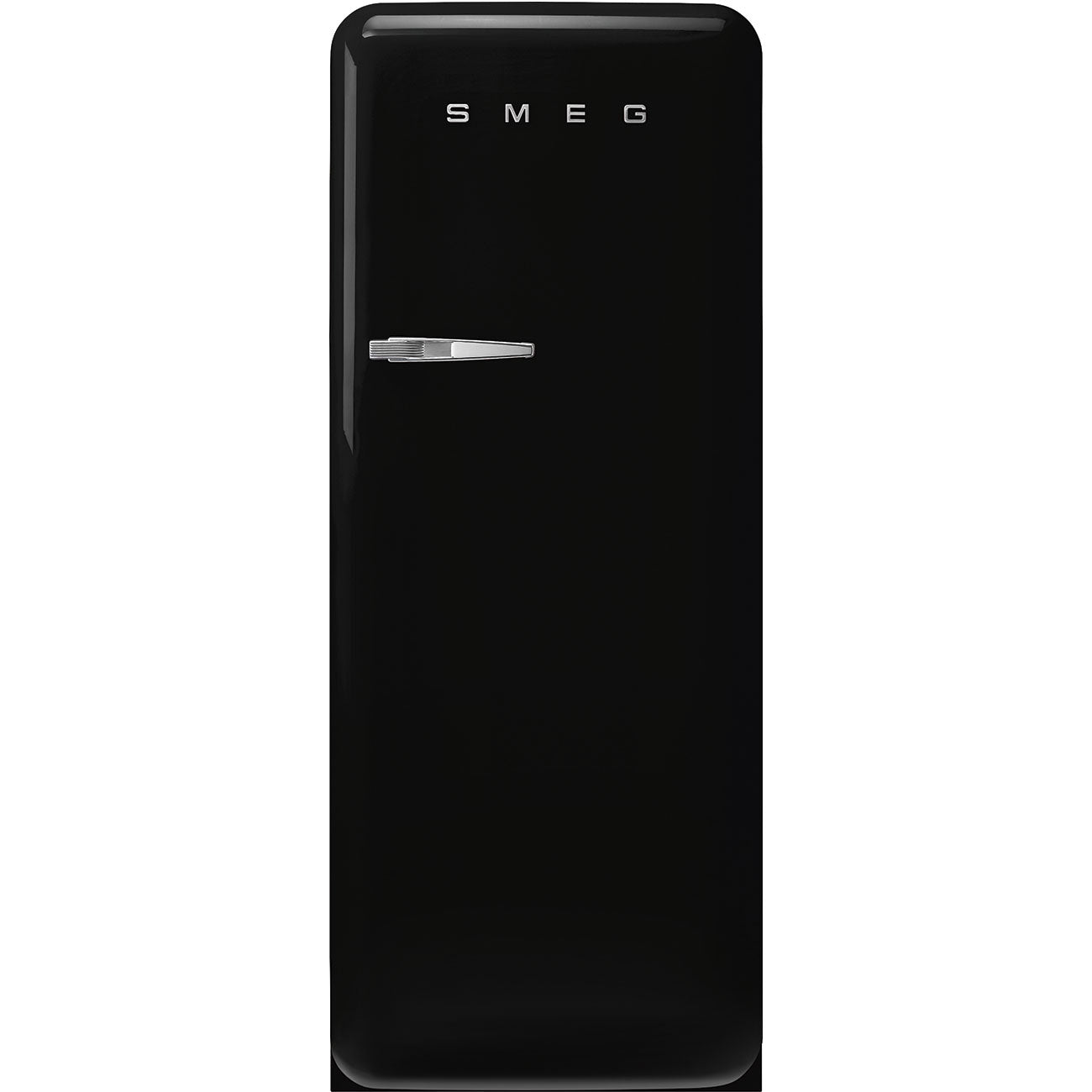 SMEG FAB28RBL6 zwarte retrokoelkast vooraanzicht