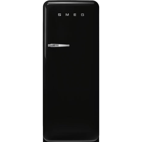 SMEG FAB28RBL6 zwarte retrokoelkast vooraanzicht