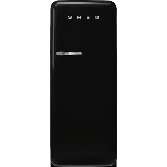 SMEG FAB28RBL6 zwarte retrokoelkast vooraanzicht