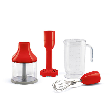 SMEG HBAC11RD 4 accessories set, Red version, Beaker, Chopper, Whisk, Masher Accessoires