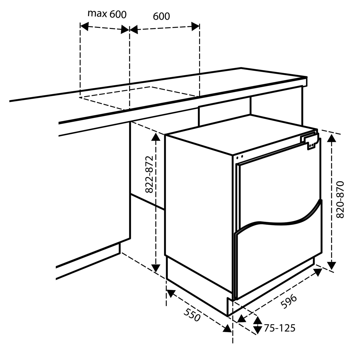 Inventum IKK0822D onderbouw koeler