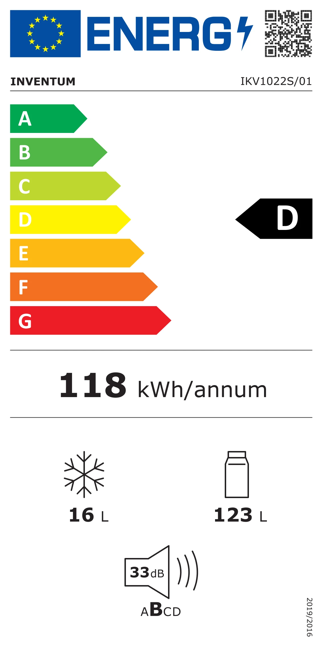 Inventum  IKV1022S Inbouw koelkast met vriesvak nismaat 102 cm sleepdeur systeem