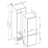 Inventum  IKV1788S Inbouw koel- en vrieskast nismaat 178 cm sleepdeur systeem