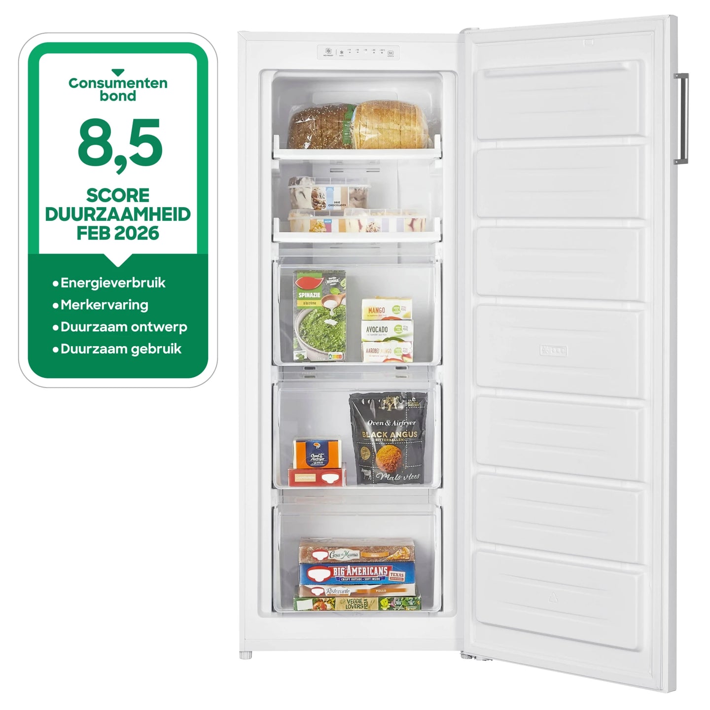Inventum VR1430W vrieskast - vooraanzicht