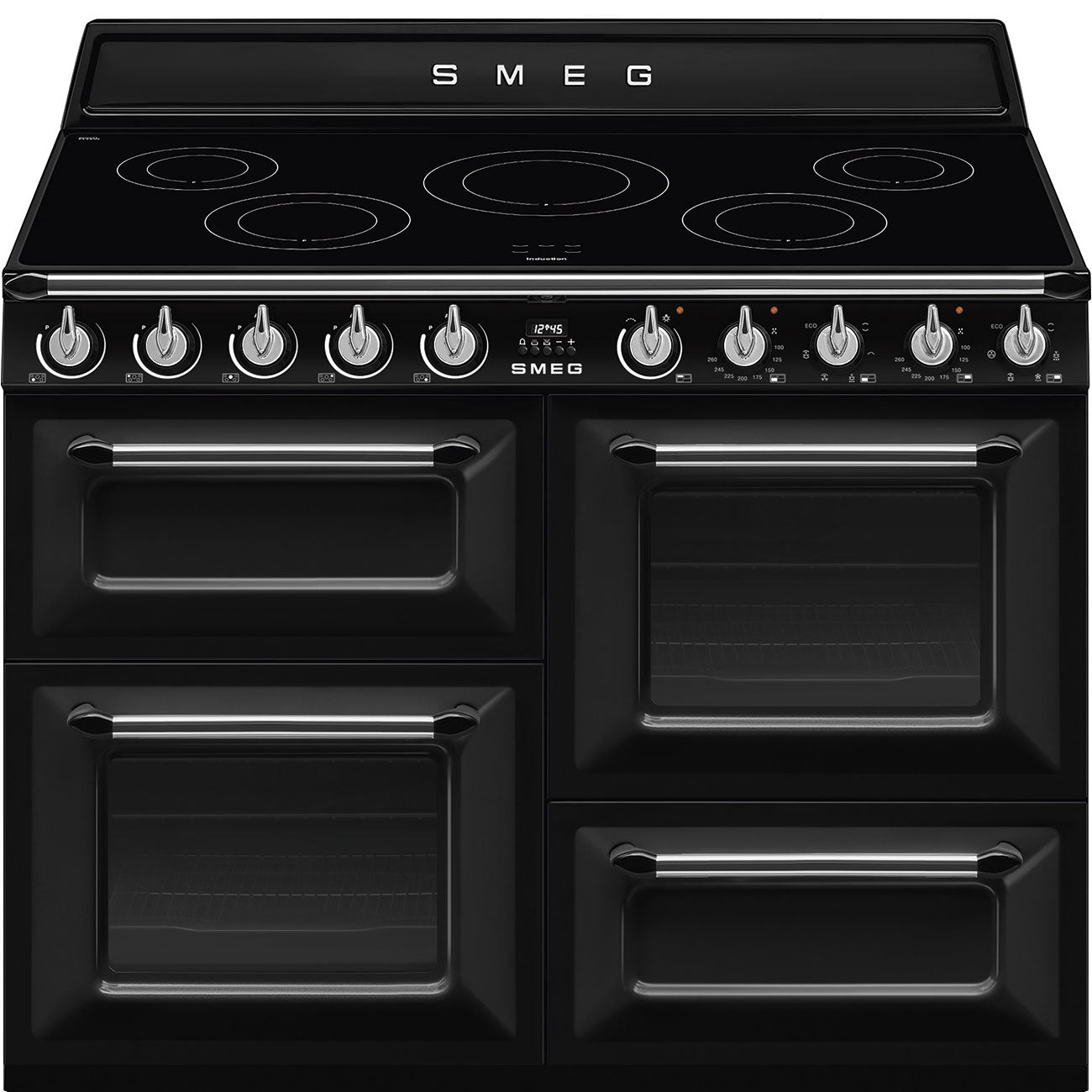 SMEG TR4110IBL2 110cm breed Fornuis Zwart