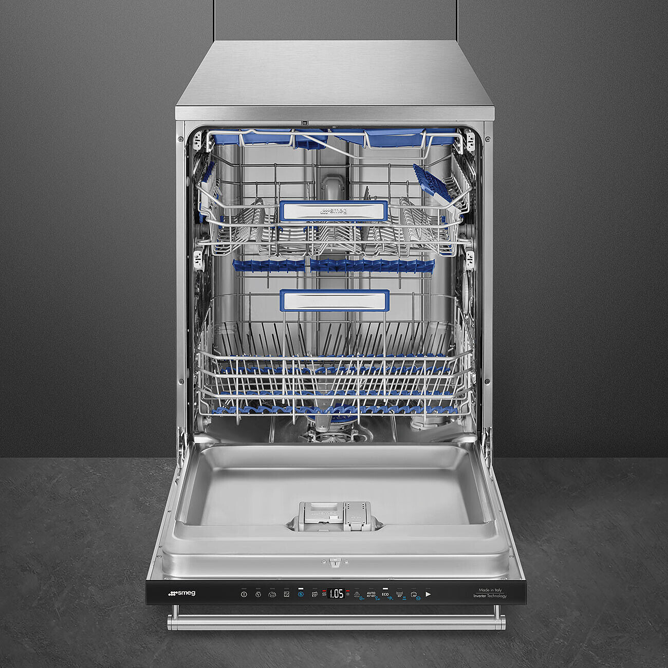 SMEG LVS345BQSTX Vrijstaand Vaatwasser RVS