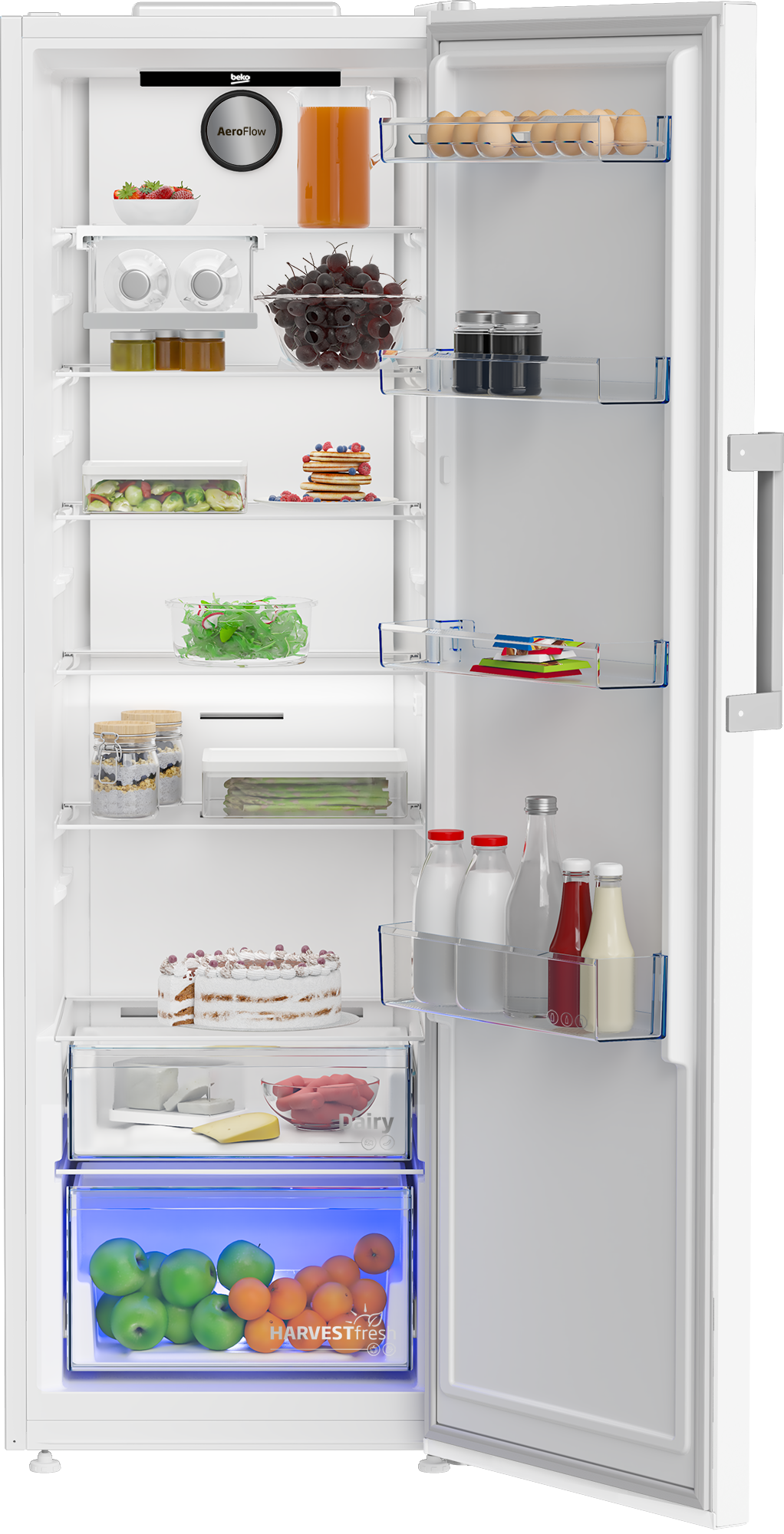 Beko B3RMLNE444HW geopend interieur