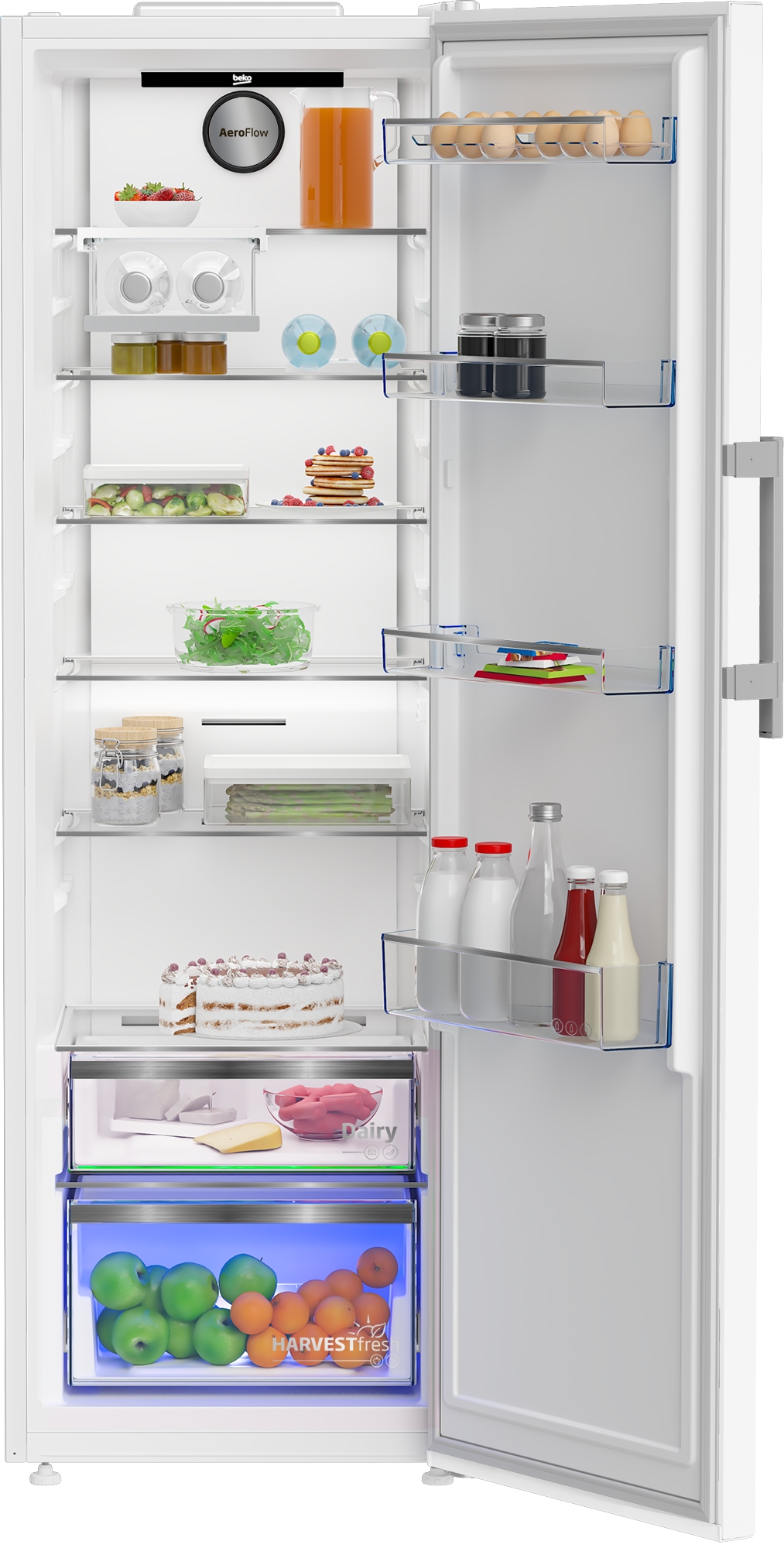 Beko B5RMLNE444HW geopend interieur