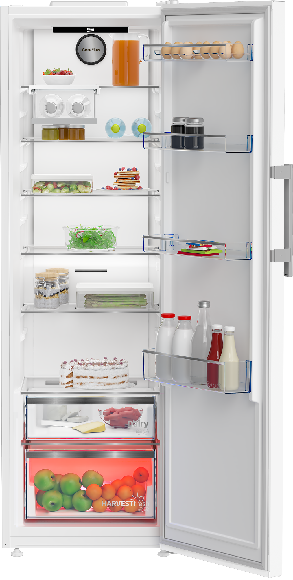 Beko B5RMLNE444HW interieur en plateaus