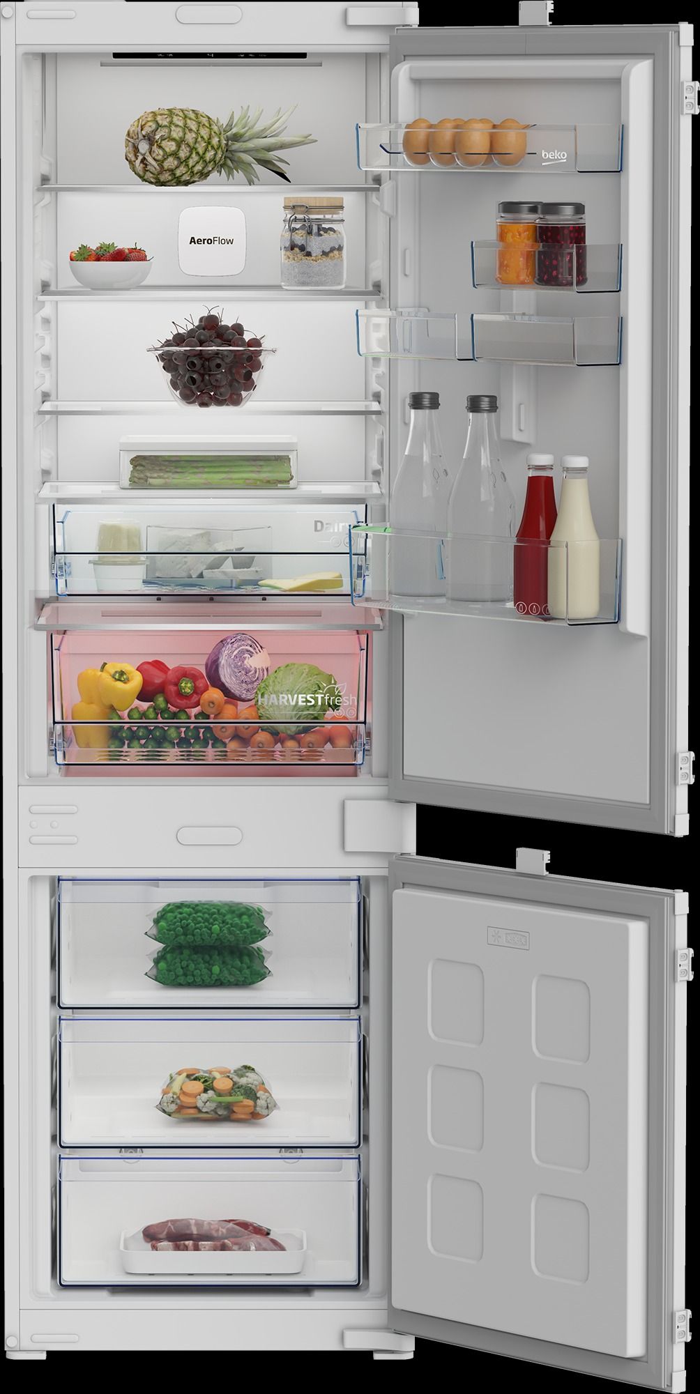 Beko B7BCNA296HS interieur met HarvestFresh