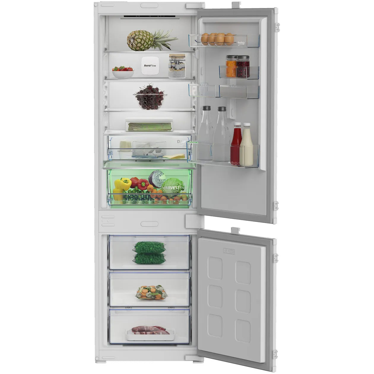 Beko B7BCNA296HS inbouw koel-vriescombinatie