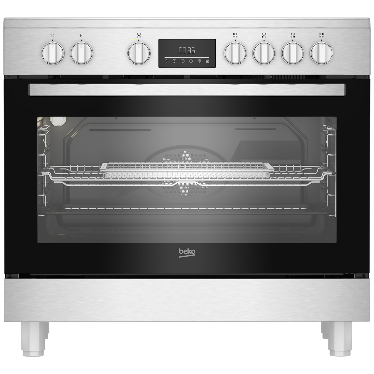 Beko BGM30203EX keramisch fornuis 90 cm