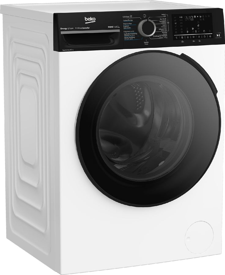 Beko BM5DFT4941B was-droogcombinatie zijaanzicht