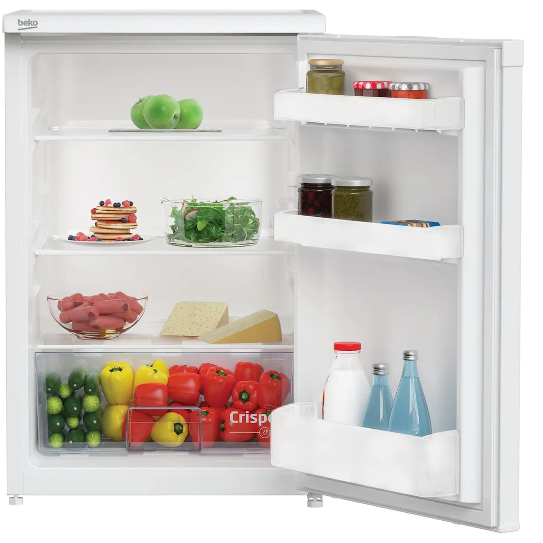 Beko TSE1524N geopend interieur met producten