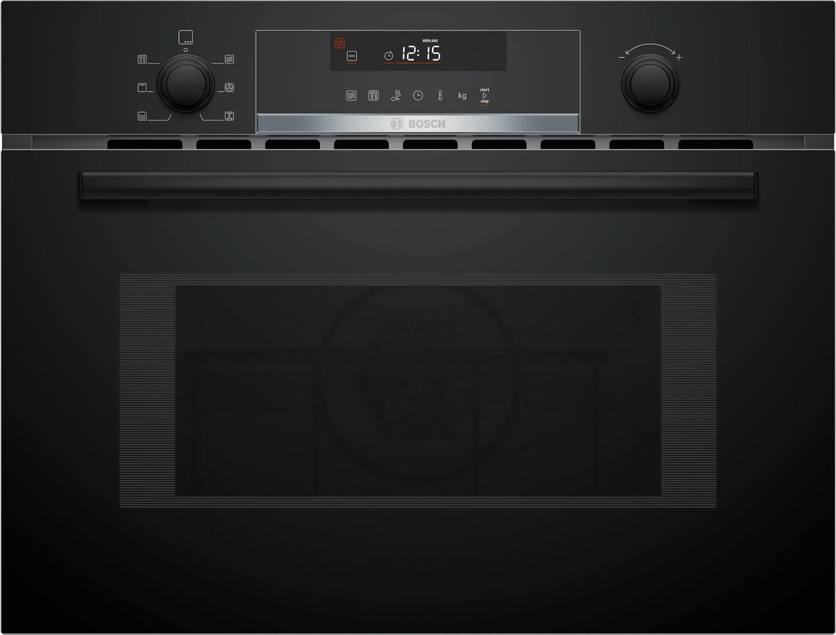 Bosch CMA585GB1 compacte combimagnetron met hetelucht en grill in Zwart – officiële productfoto 1