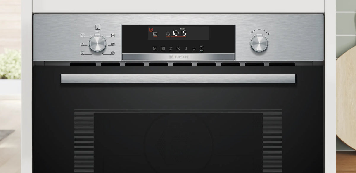 Bosch CMA585GS1 compacte combimagnetron met hetelucht en grill in RVS – officiële productfoto 2