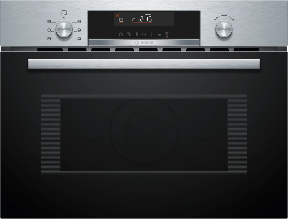 Bosch CMA585GS1 compacte combimagnetron met hetelucht en grill in RVS – officiële productfoto 1