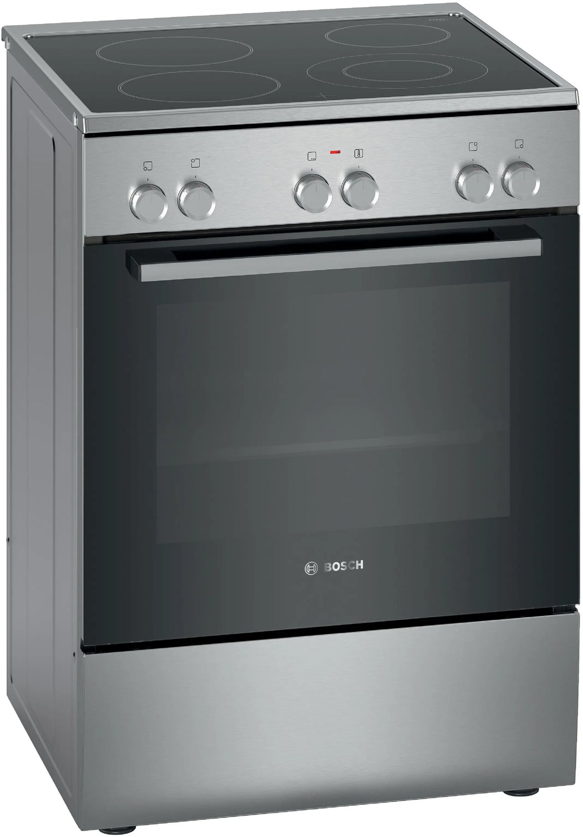 Bosch HKA090150 vrijstaand keramisch fornuis RVS vooraanzicht