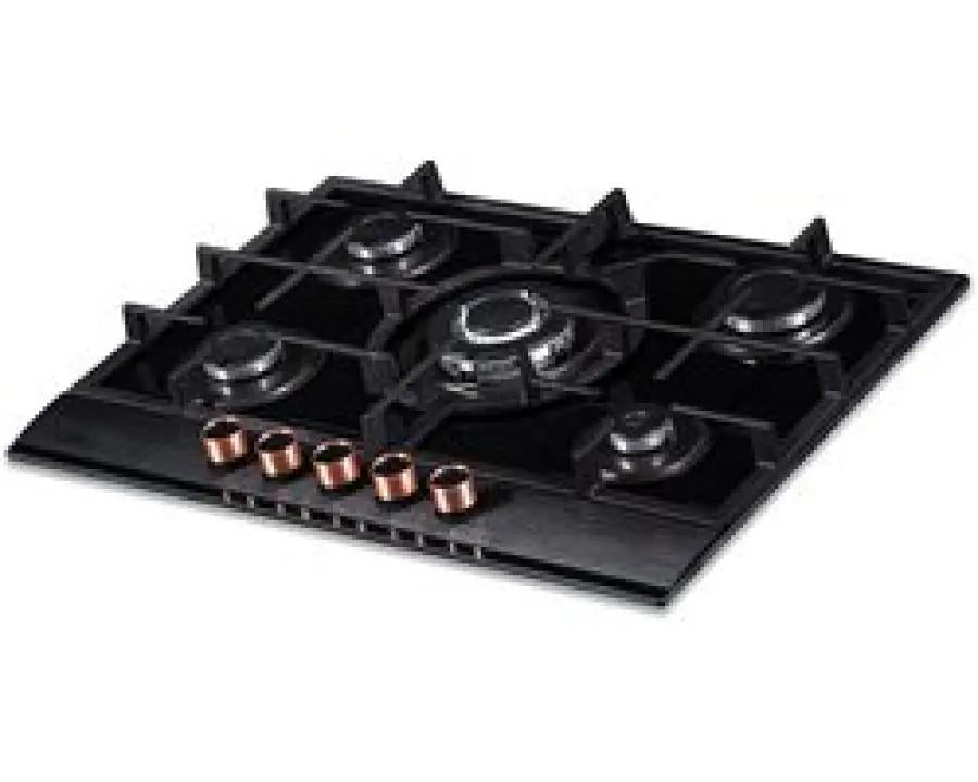 Everglades EVBI8750 inbouw gaskookplaat zwart glas
