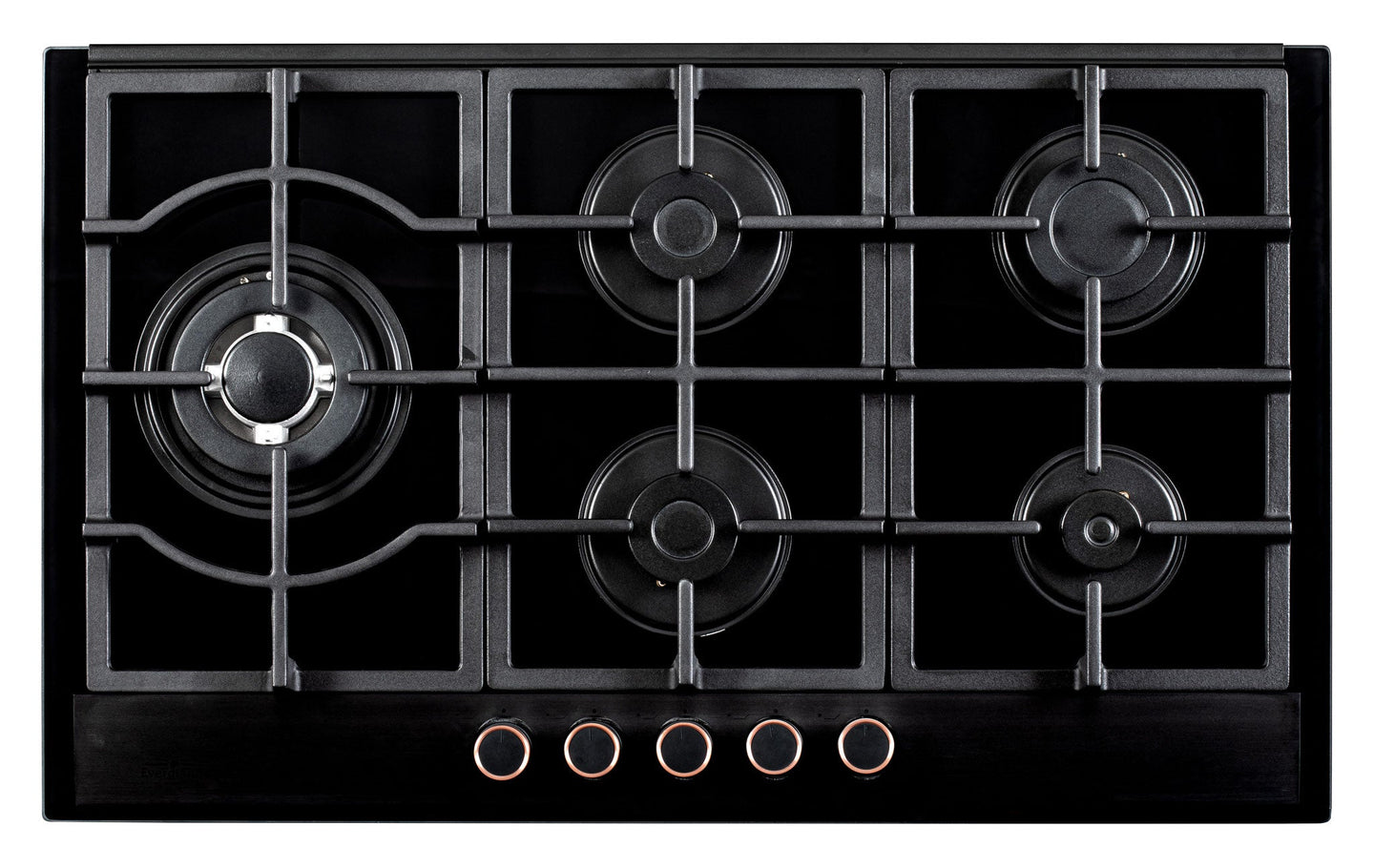 Everglades EVBI8950 inbouw gaskookplaat 86 cm zwart glas