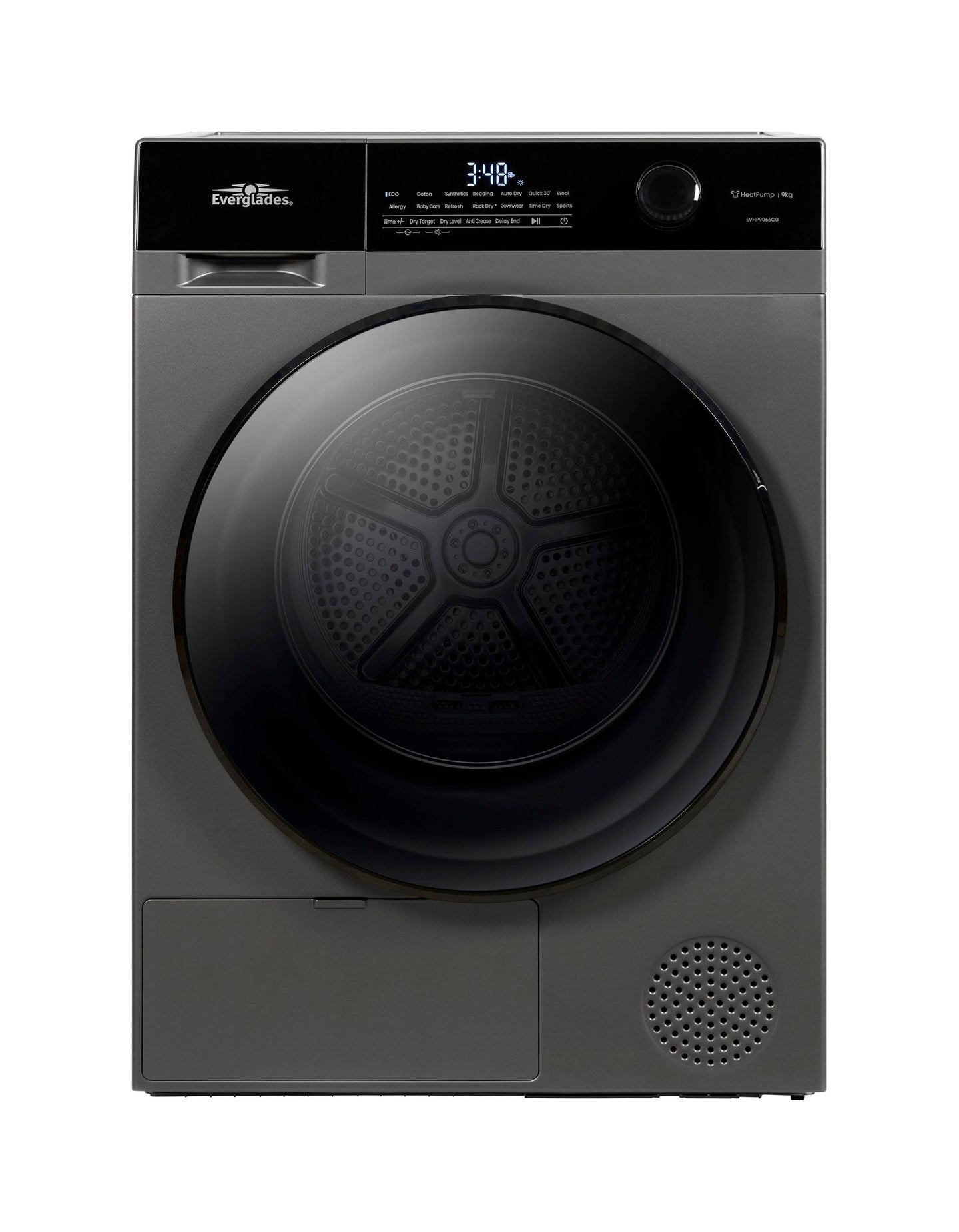 Everglades EVHP9066CG warmtepompdroger 9 kg Titanium Grey