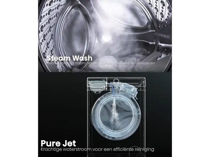 Everglades EVWM101422AG stoom- en Jet Wash-functies
