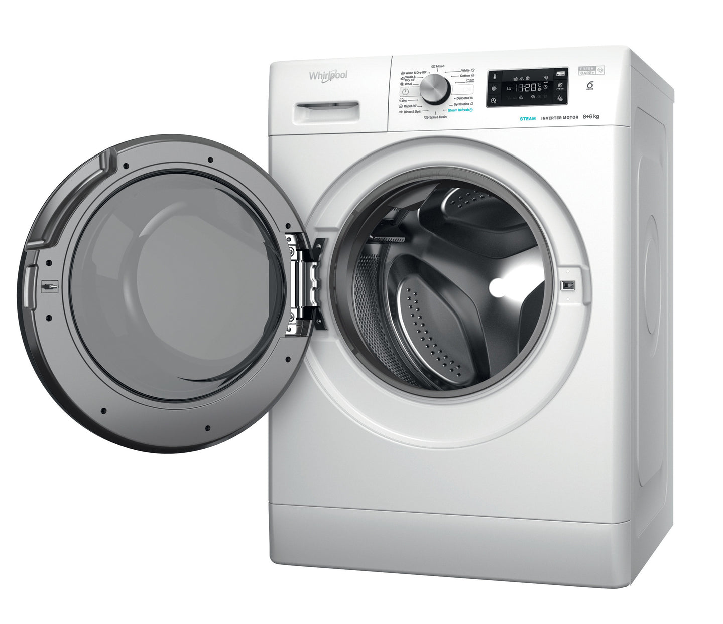 Whirlpool FFWDB 864349 BV EE Was-droogcombinatie Vrijstaand Voorbelading Wit D