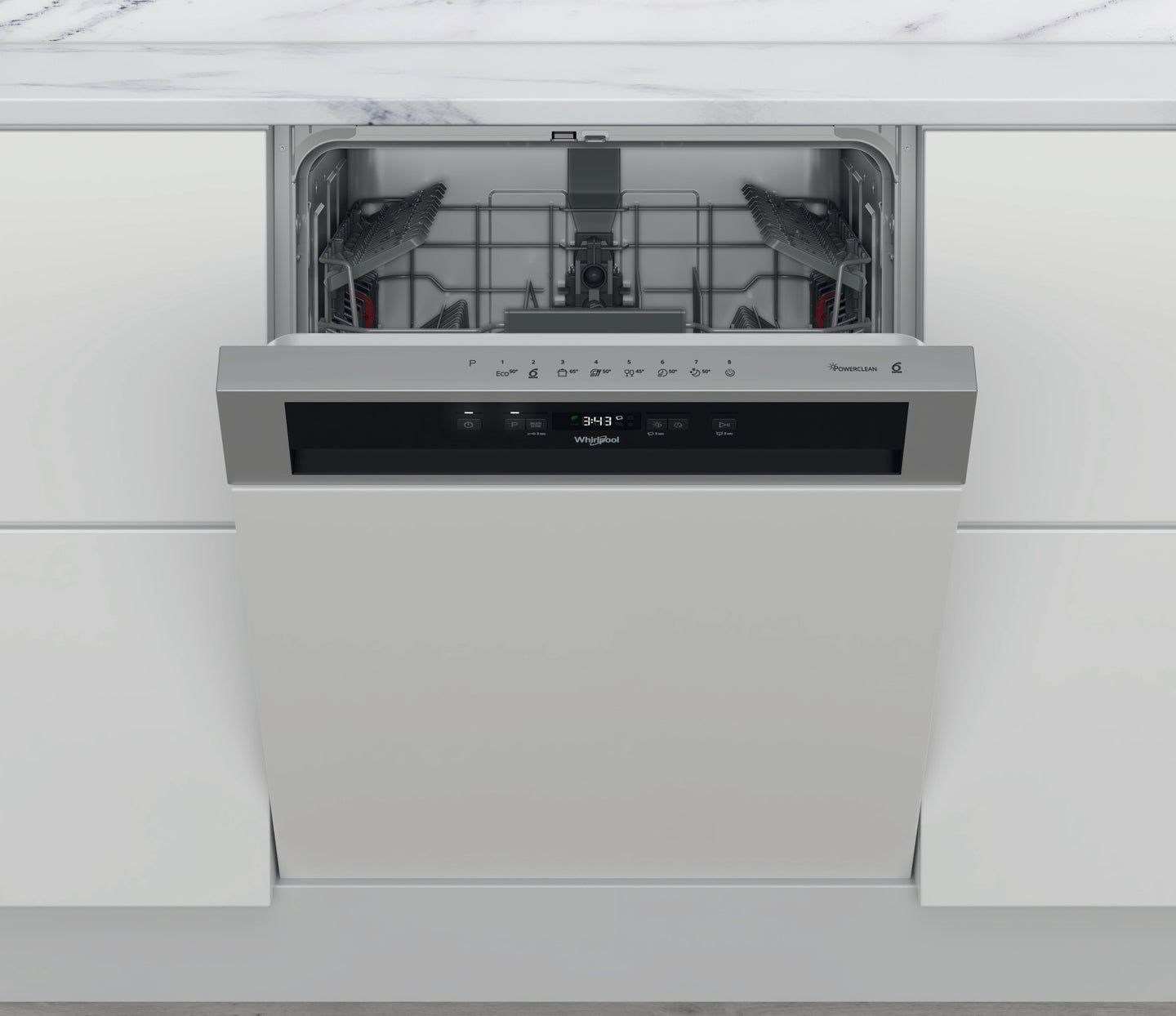 Whirlpool WBC 3C34 P X half geïntegreerde vaatwasser