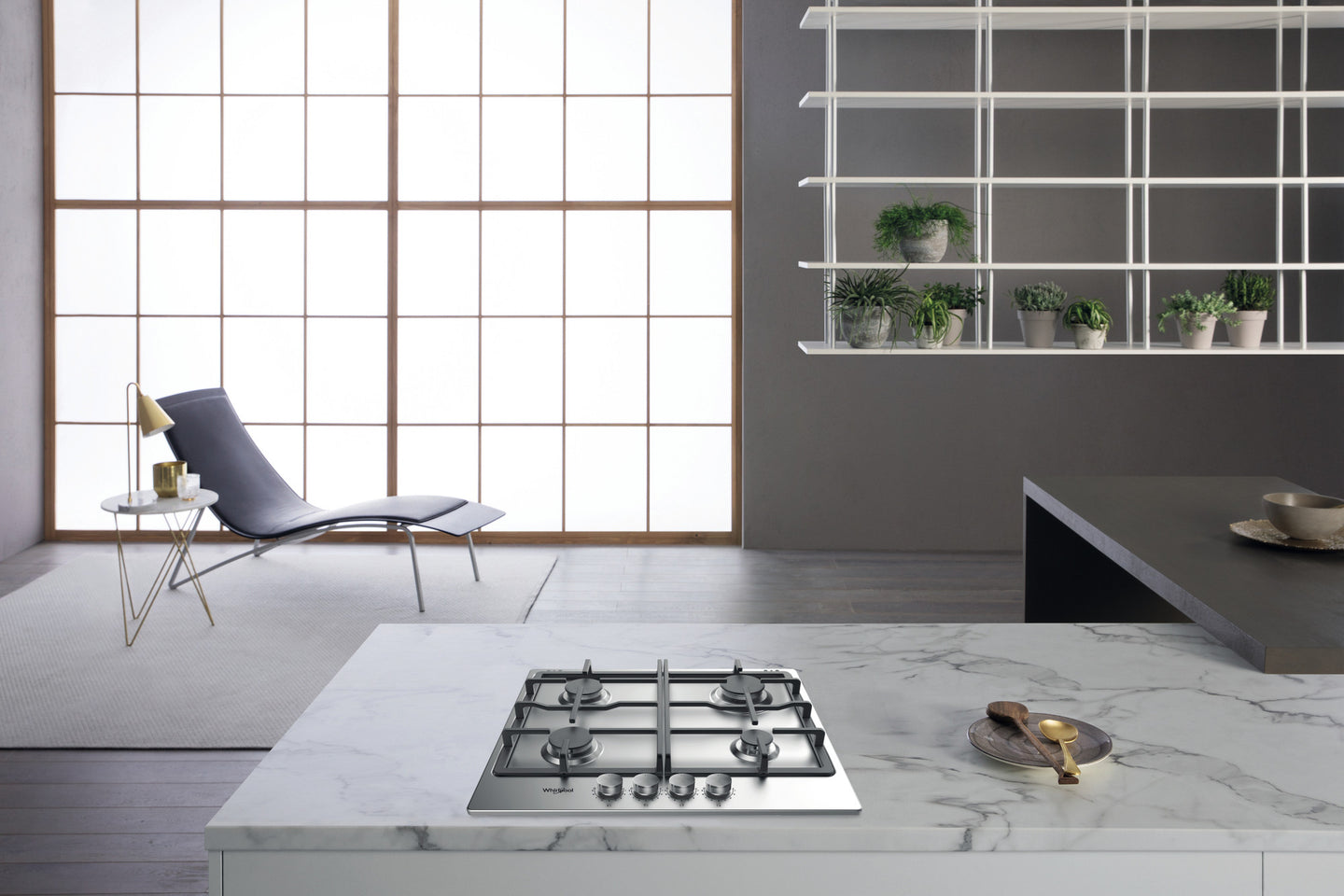 Whirlpool gaskookplaat: 4 gaspitten - TGML 660 IX NL