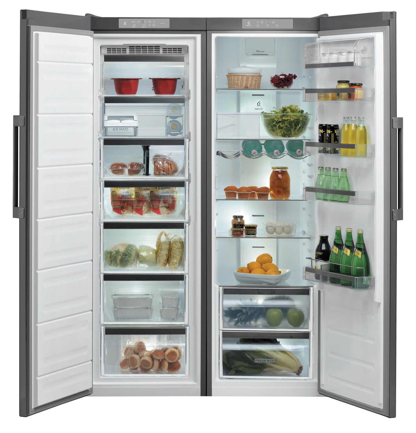 Whirlpool UW8 F2C XBI N 2 diepvriezer Vrieskast Vrijstaand 260 l E Grijs