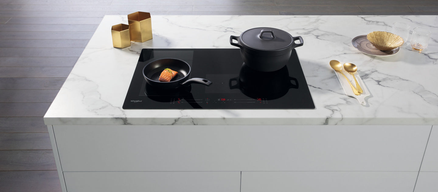 Whirlpool WF S0377 NE/IXL Zwart Ingebouwd 77 cm Inductiekookplaat zones 4 zone(s)