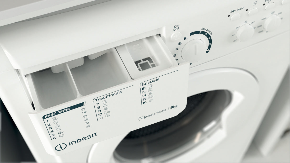 Indesit EWC 81483 W EU N wasmachine Voorbelading 8 kg 1400 RPM Wit