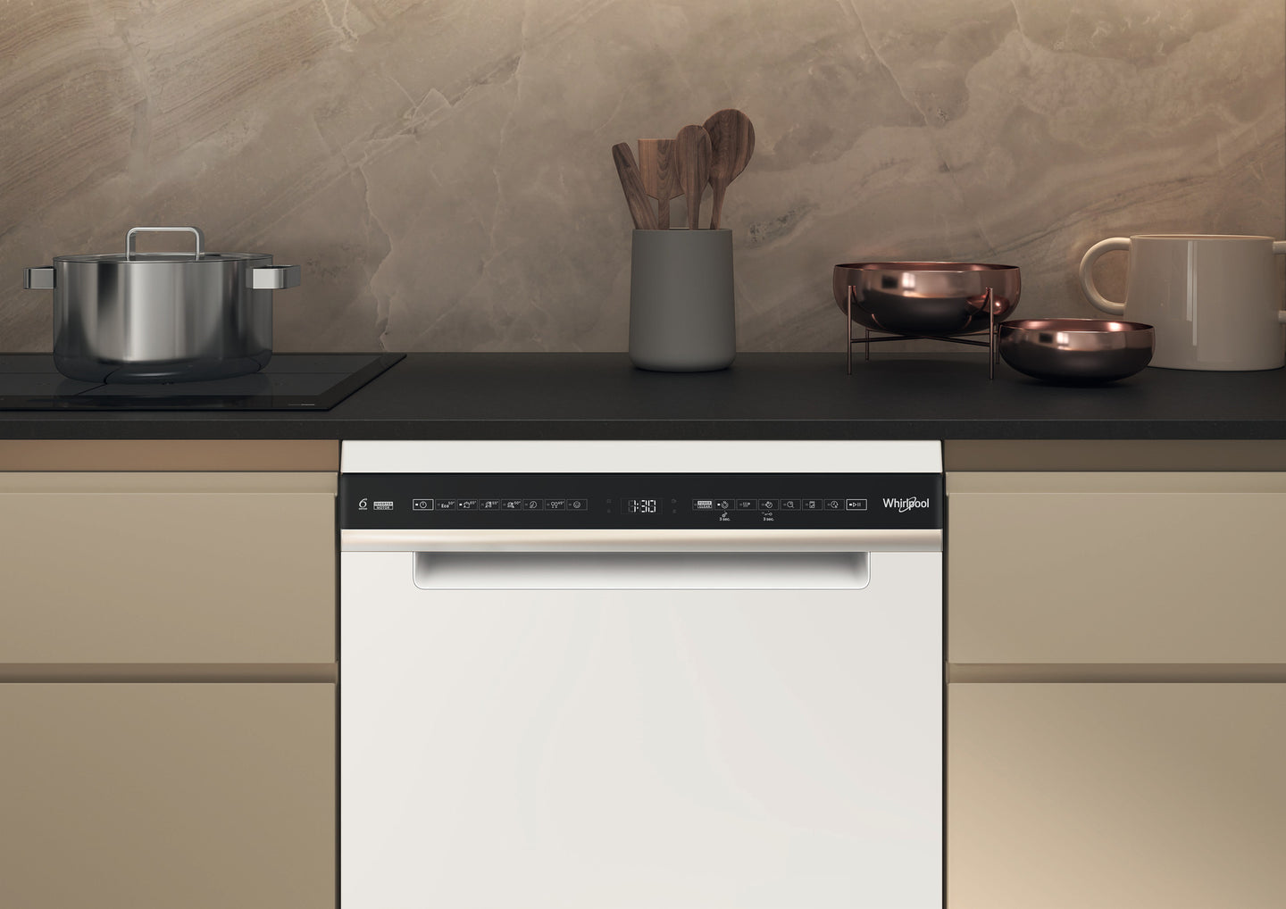 Whirlpool W7F HS51 Vrijstaand 15 couverts B