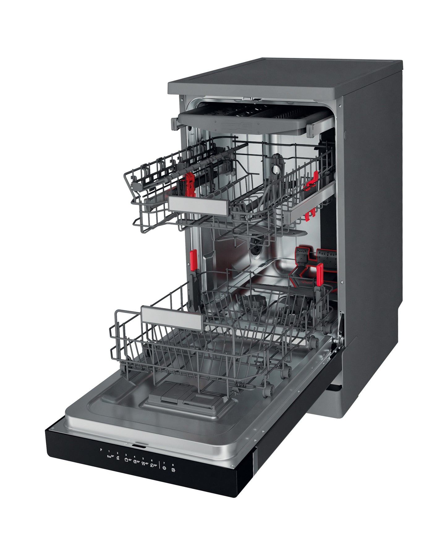 Whirlpool WSFO 3O34 PF X vrijstaande vaatwasser 45 cm
