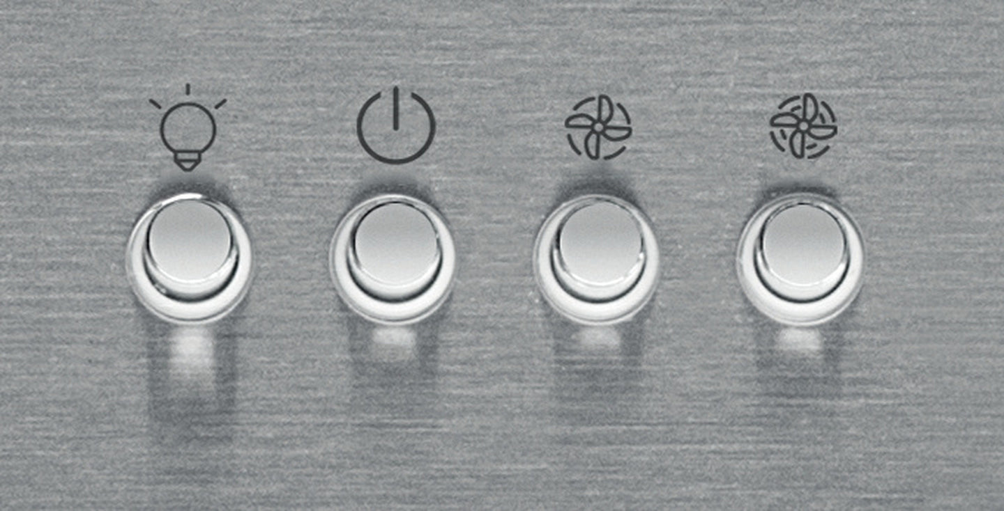 Indesit IHBS 6.5 LM X afzuigkap Muurmontage Roestvrijstaal 432 m³/uur D