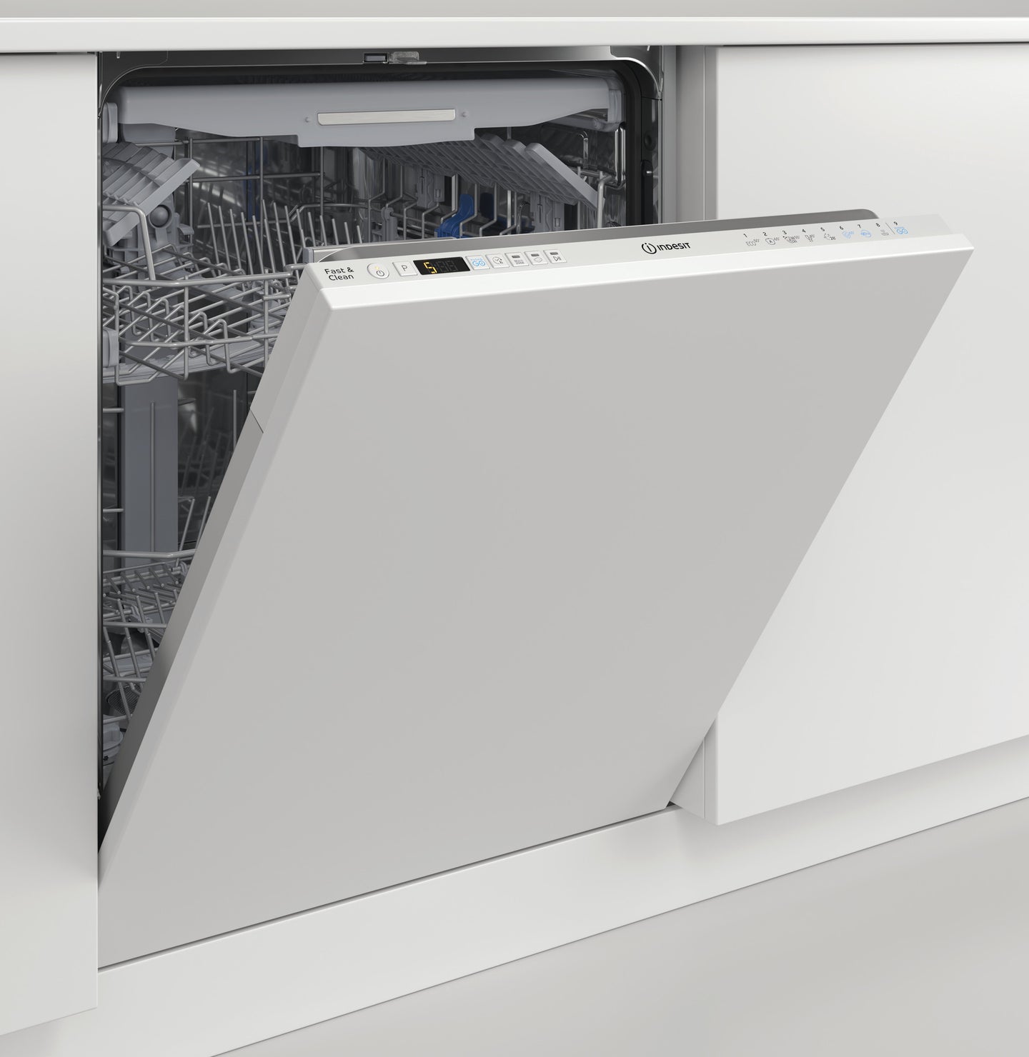 Indesit DIO3T131AFE vaatwasser Volledig ingebouwd 14 couverts D