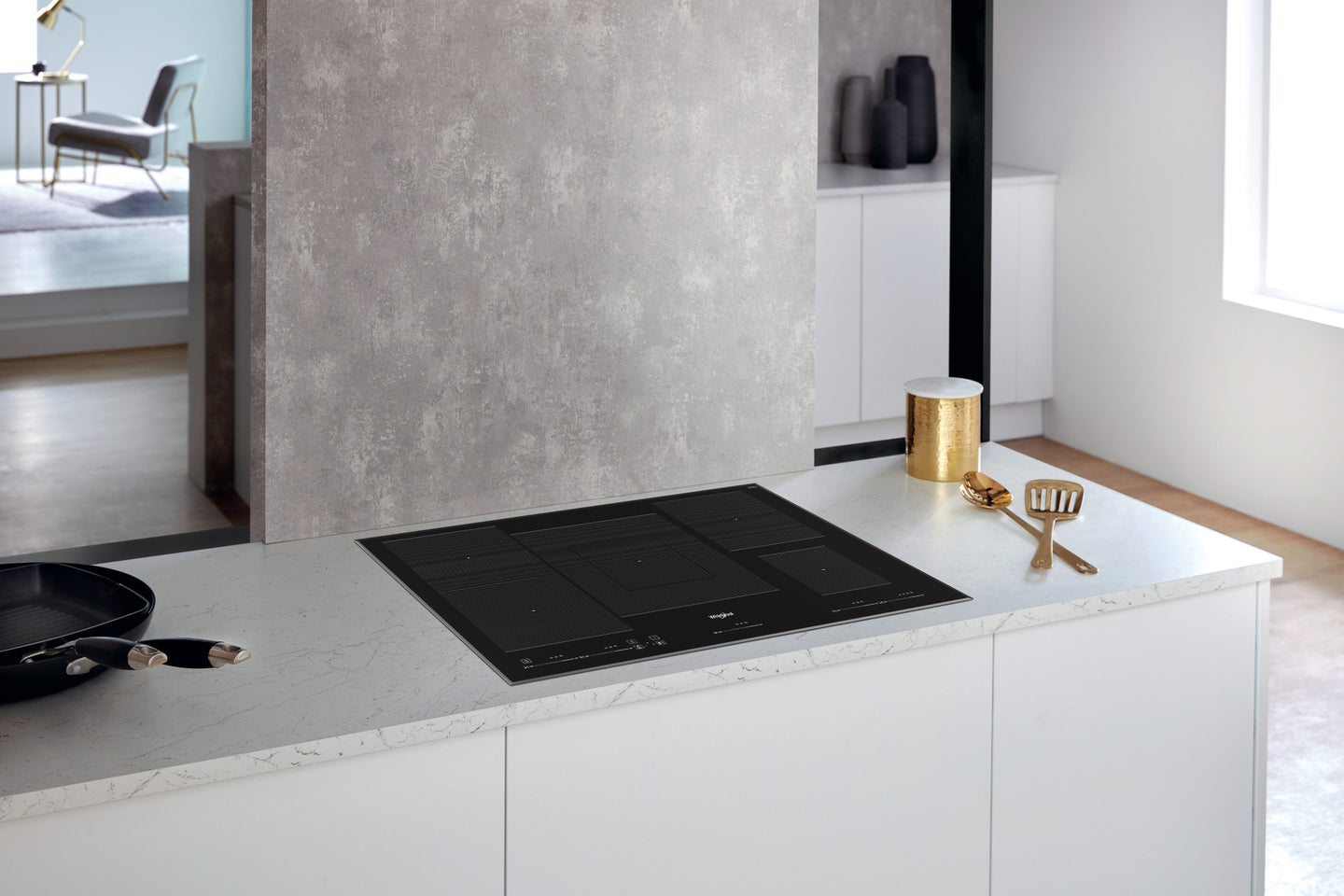 Whirlpool WT 1090 BA Zwart Ingebouwd 90 cm Inductiekookplaat zones 5 zone(s)