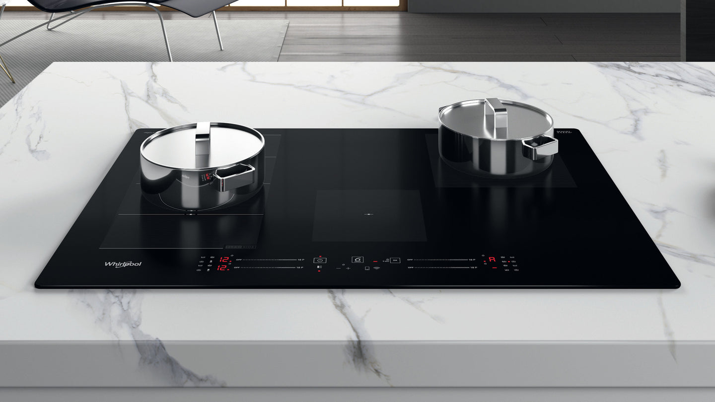 Whirlpool WF S5077 NE/IXL Zwart Ingebouwd 75 cm Inductiekookplaat zones 4 zone(s)