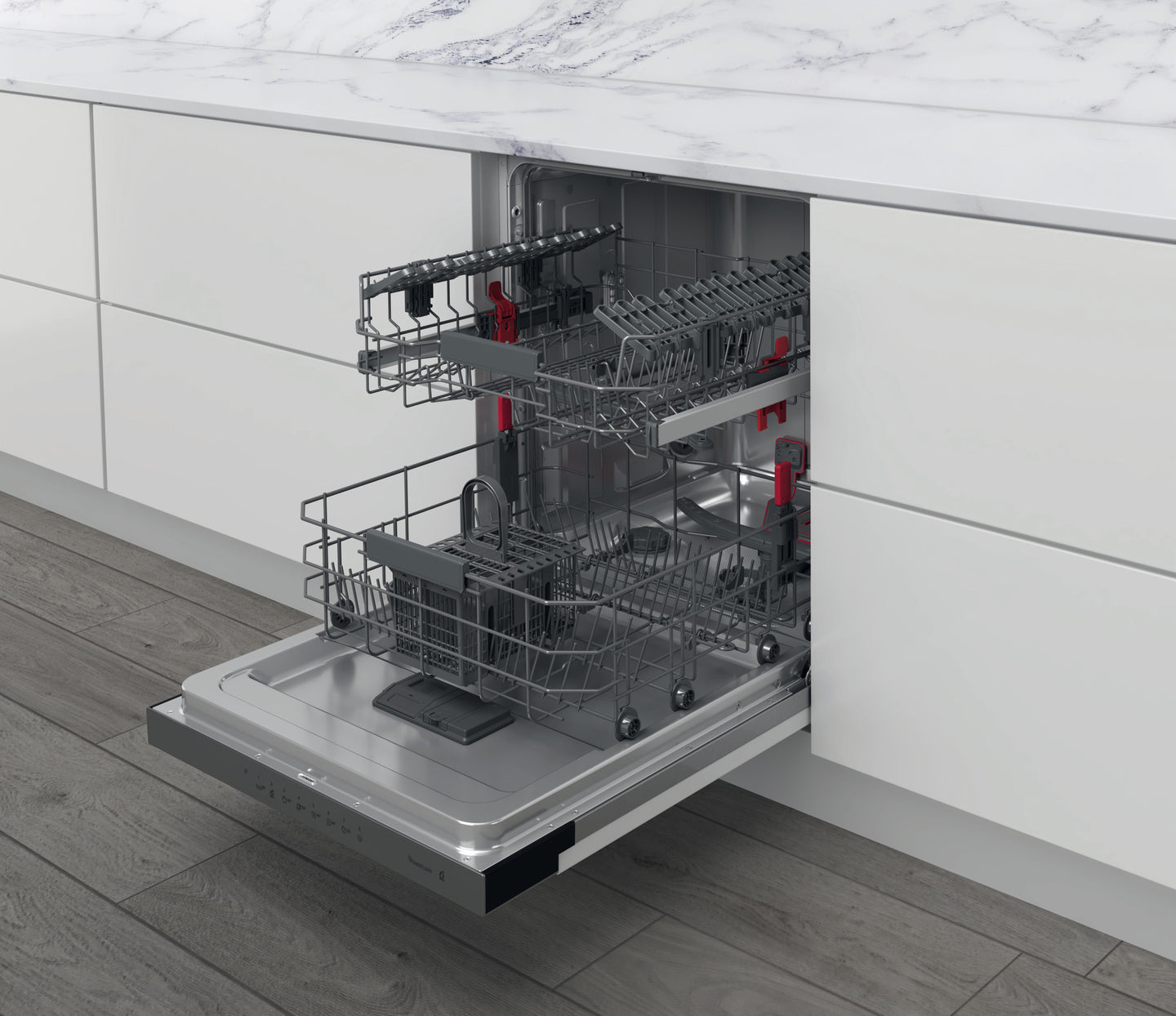Whirlpool WBC 3C34 P X half geïntegreerde vaatwasser