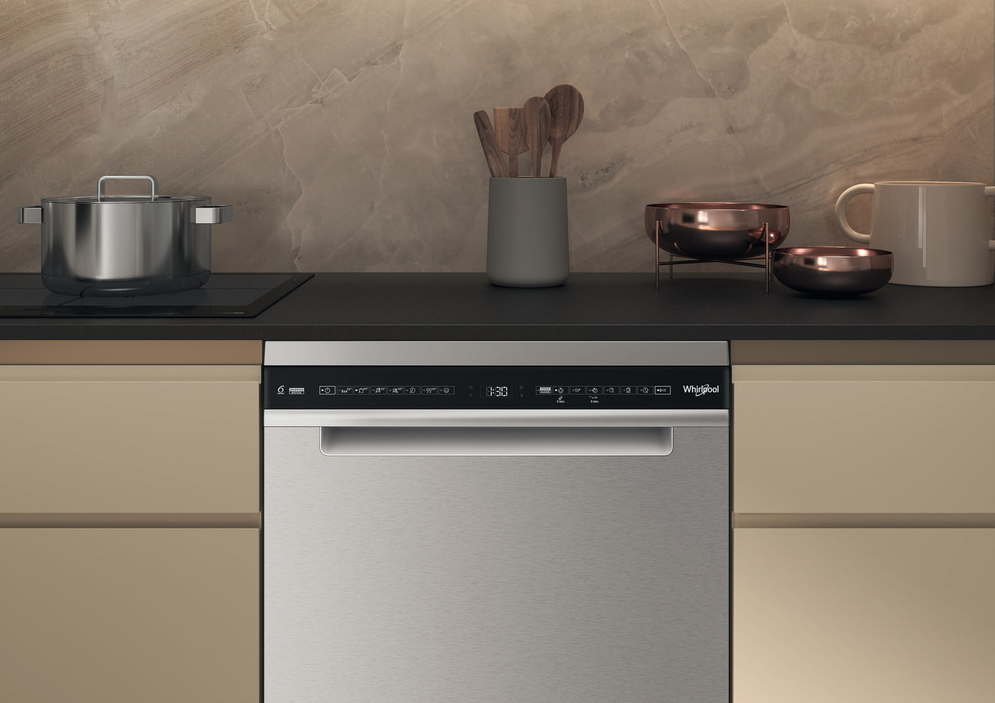 Whirlpool MaxiSpace W7F HS51 X Vrijstaand 15 couverts B