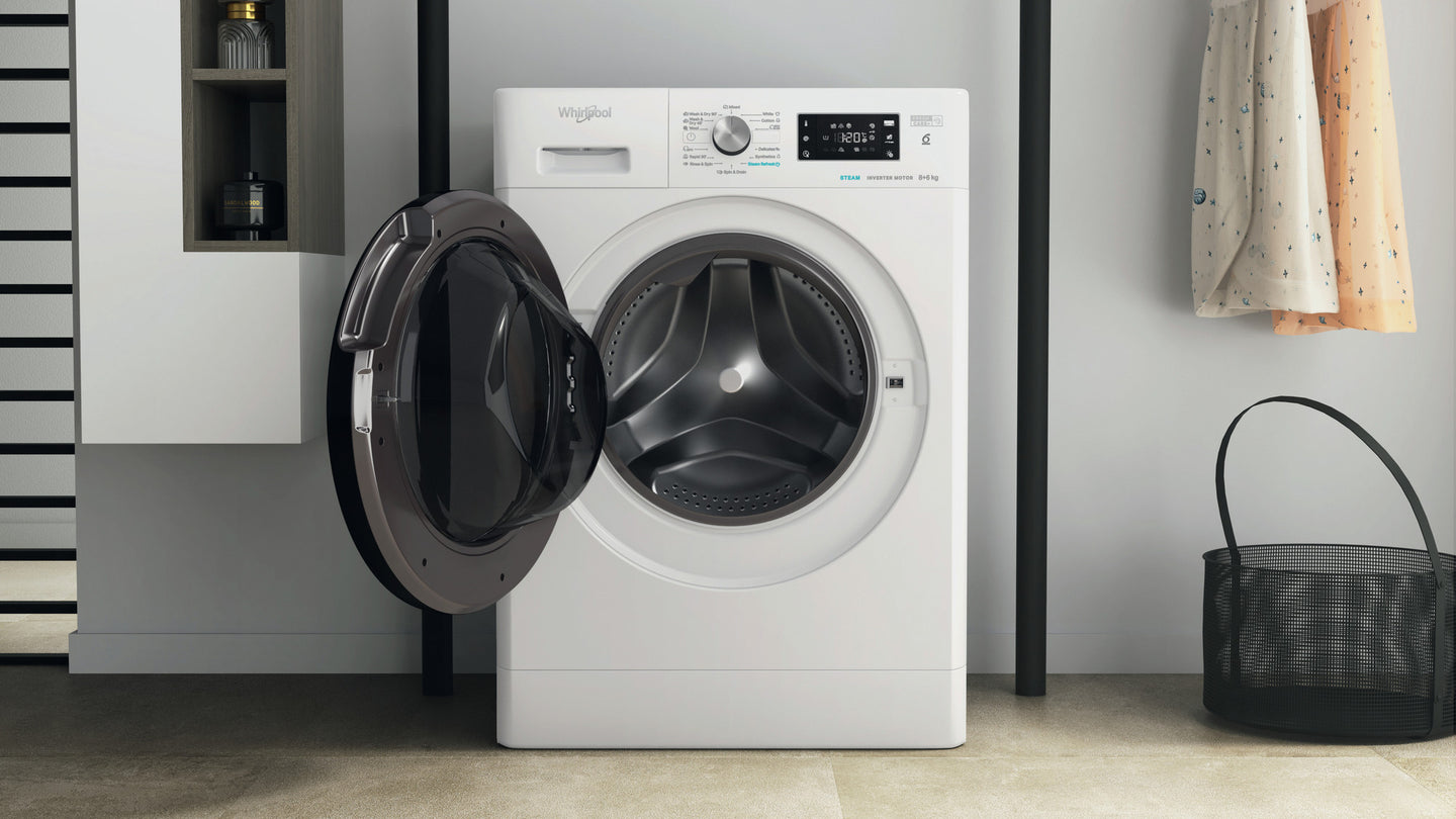 Whirlpool FFWDB 864349 BV EE Was-droogcombinatie Vrijstaand Voorbelading Wit D