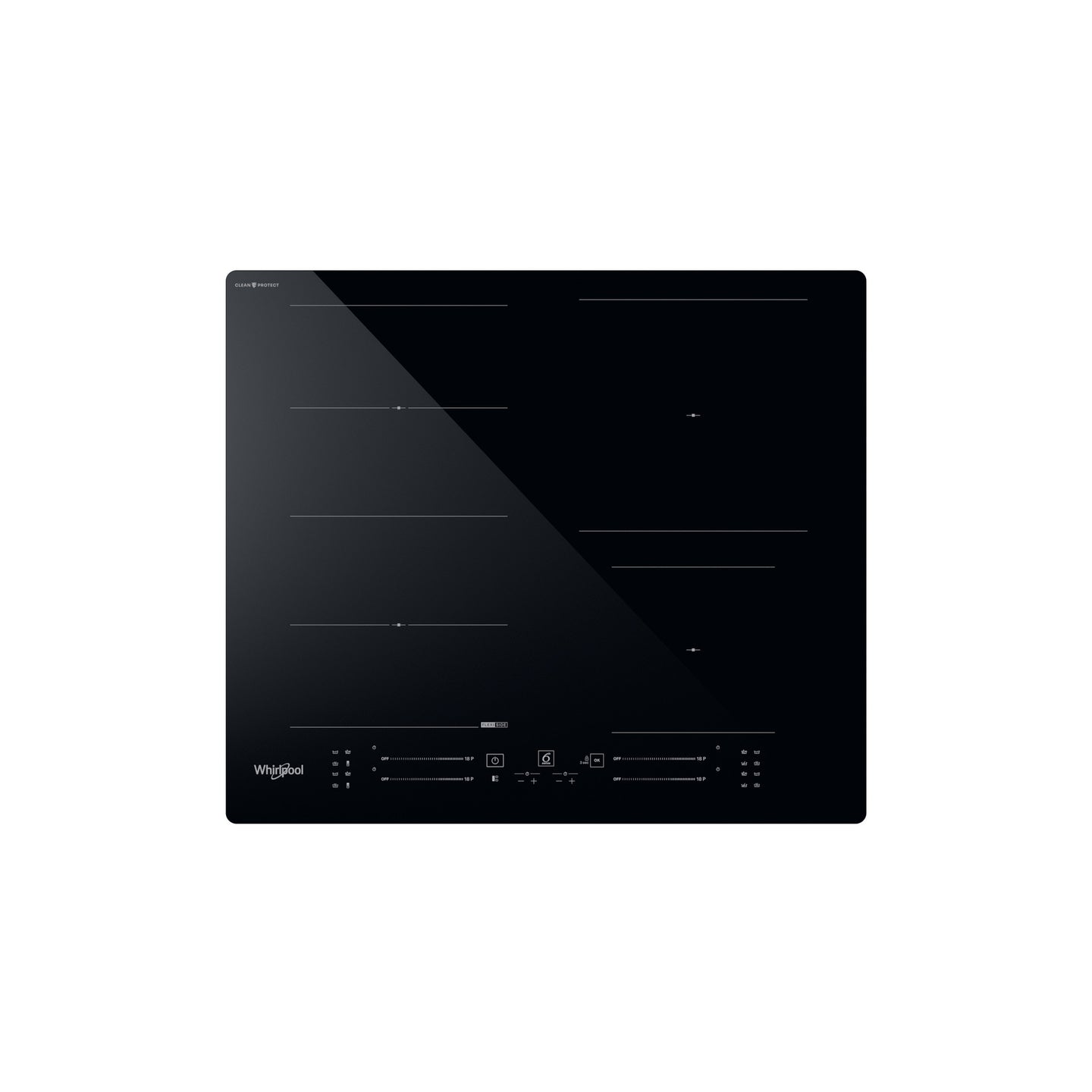 Whirlpool WF S3660 CPNE Zwart Ingebouwd 60 cm Inductiekookplaat zones 4 zone(s)
