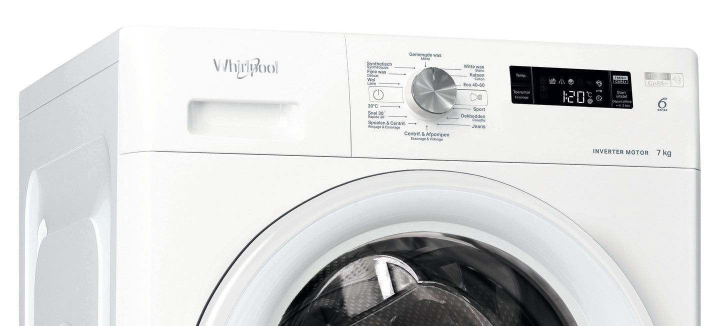 Whirlpool FFSBE 7458 WE F vrijstaande wasmachine