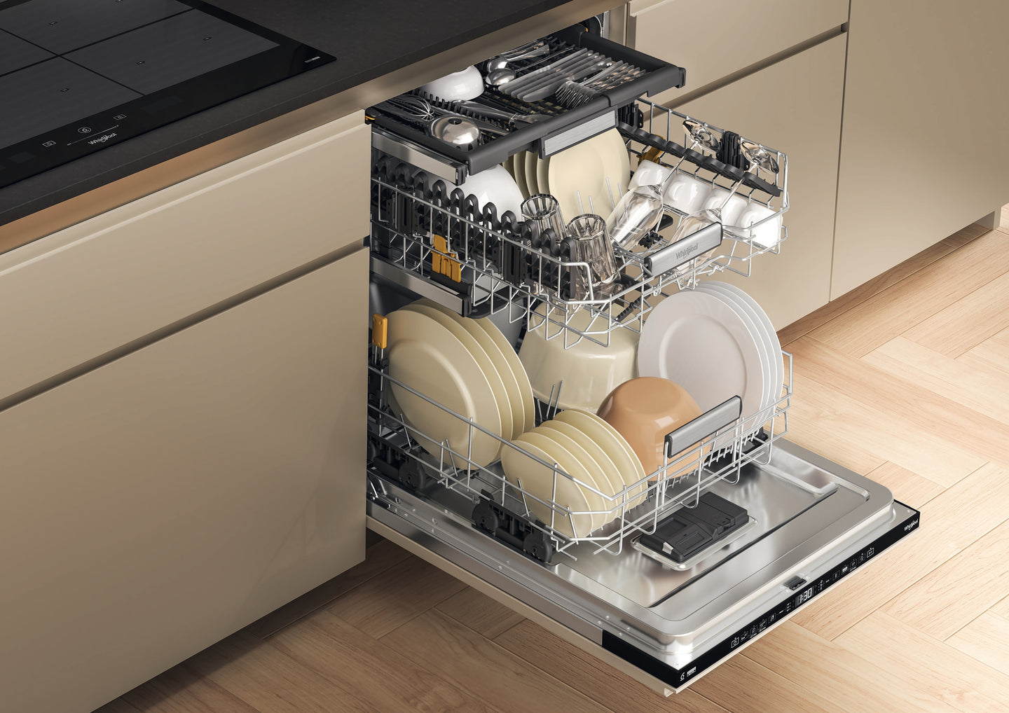 Whirlpool MaxiSpace W7I HT58 T Volledig ingebouwd 15 couverts B