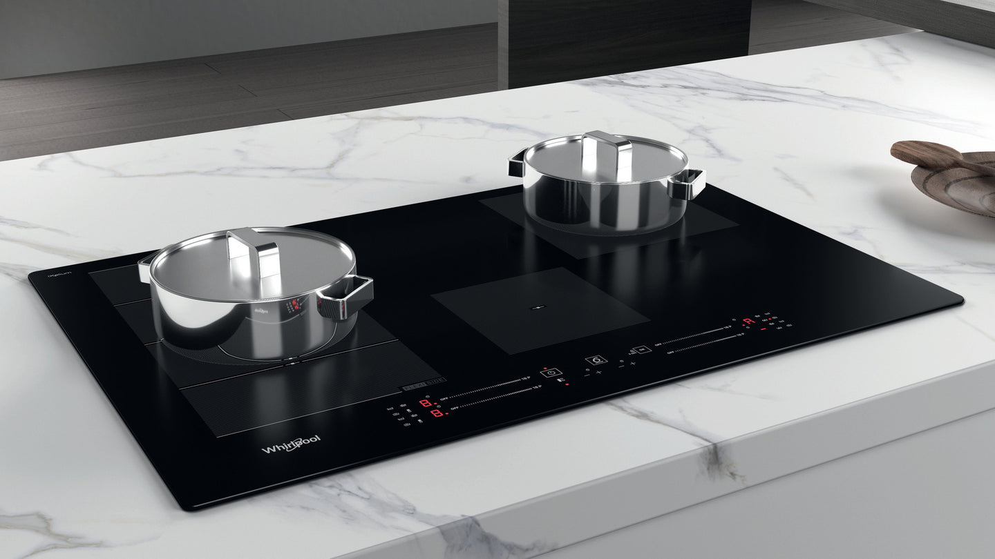 Whirlpool WF S0377 NE/IXL Zwart Ingebouwd 77 cm Inductiekookplaat zones 4 zone(s)