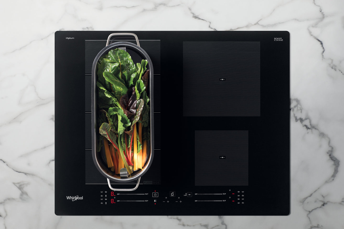 Whirlpool WF S9365 BF/IXL kookplaat Zwart Ingebouwd 65 cm Inductiekookplaat zones 4 zone(s)